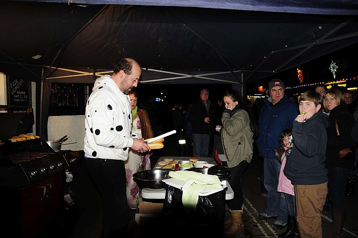 Cooking outside the Royal Oak